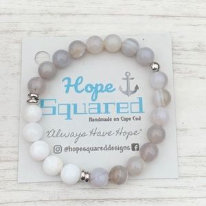 Beaded gemstone crystal bracelet